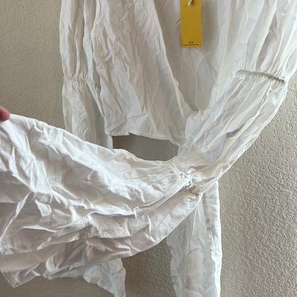 Bananhot X REVOLVE Tie Front Top in white - Picture 10 of 12